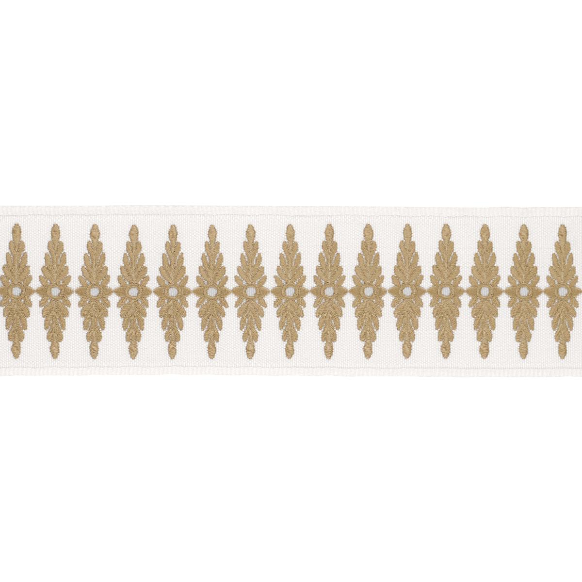 Schumacher Neutral Genevieve Embroidered Tape