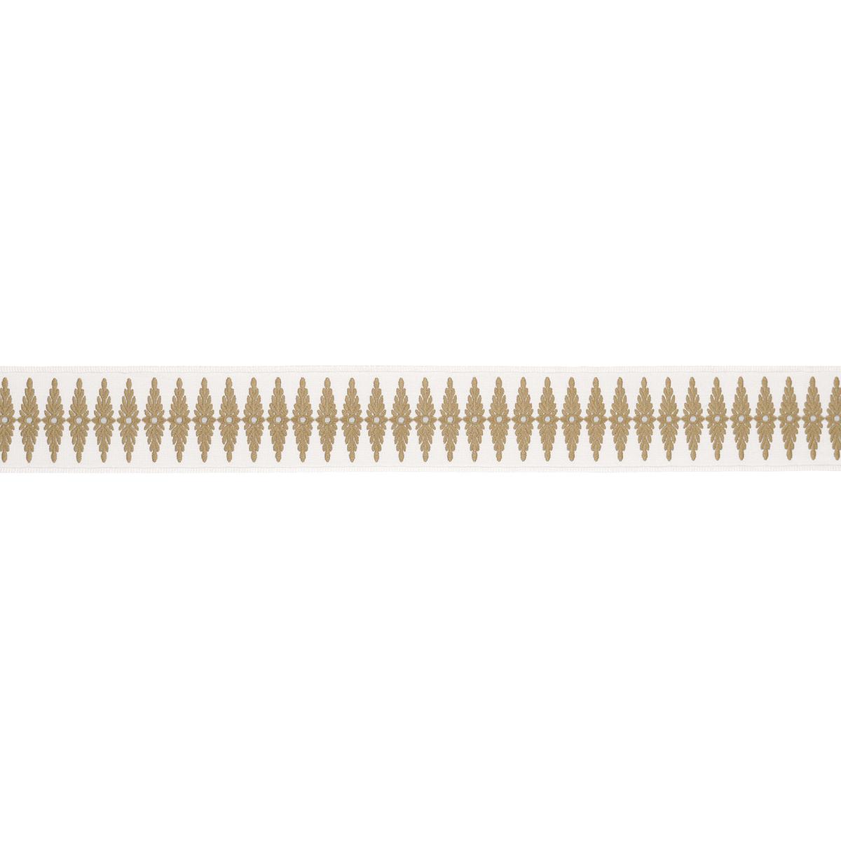 Schumacher Neutral Genevieve Embroidered Tape