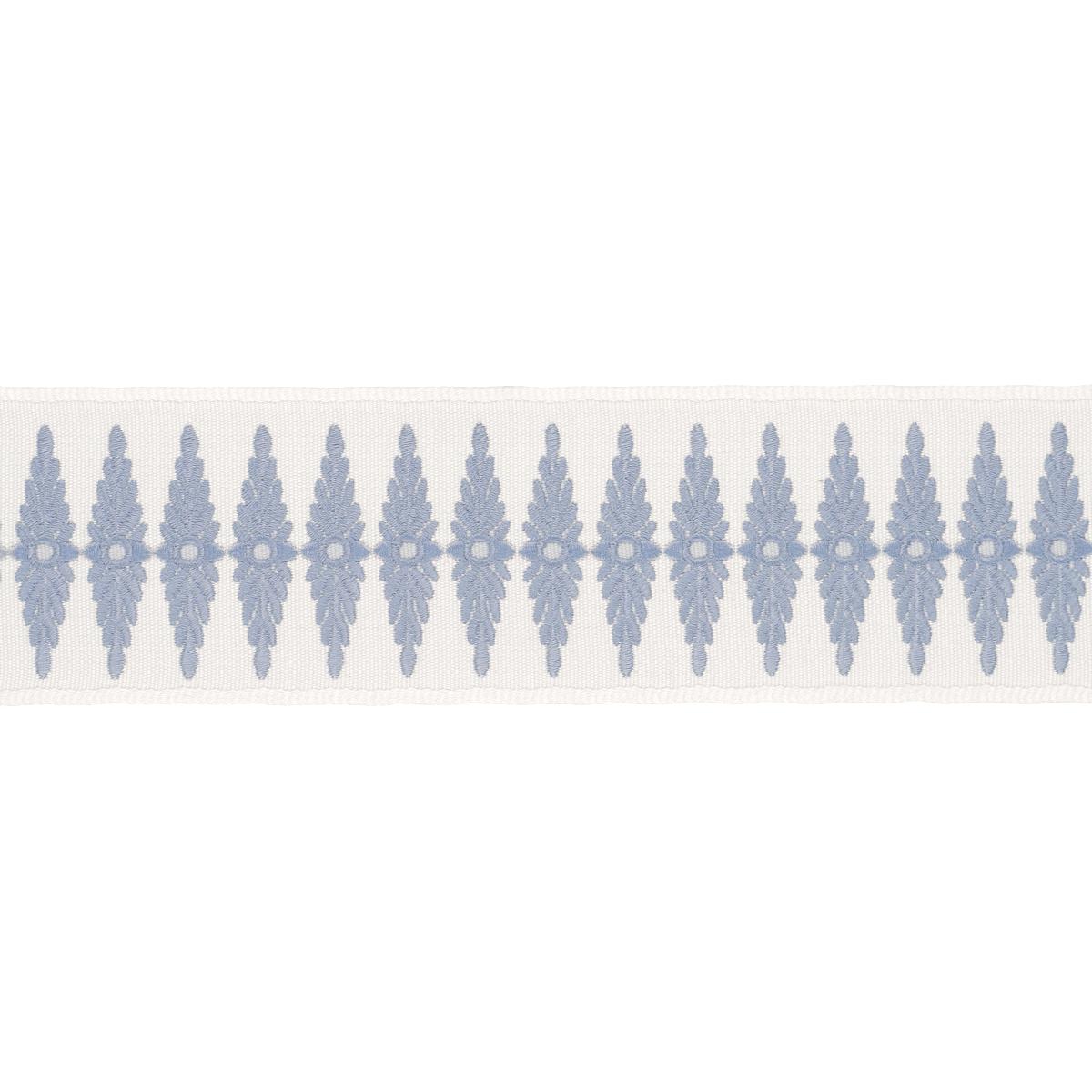Schumacher Sky Genevieve Embroidered Tape