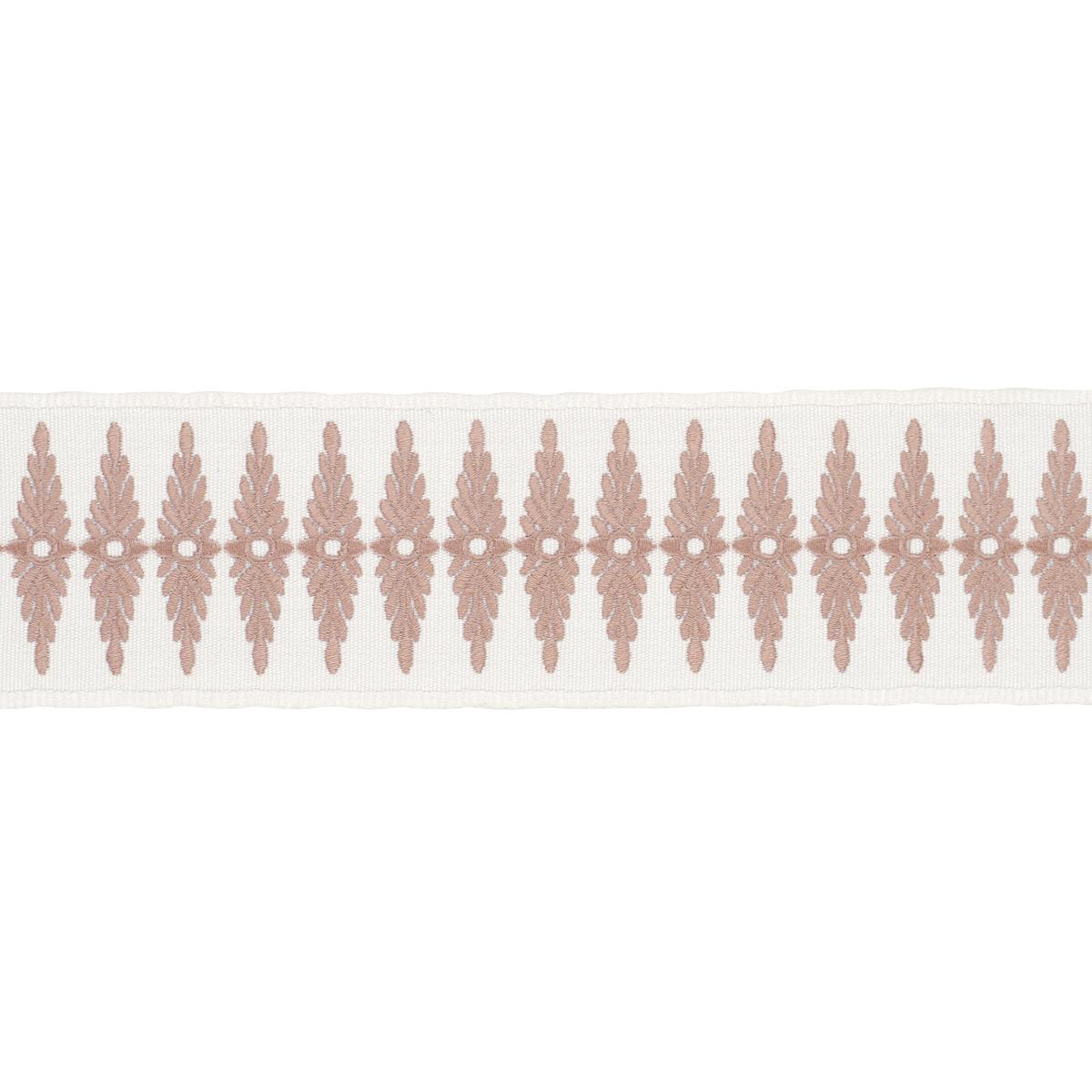 Schumacher Blush Genevieve Embroidered Tape