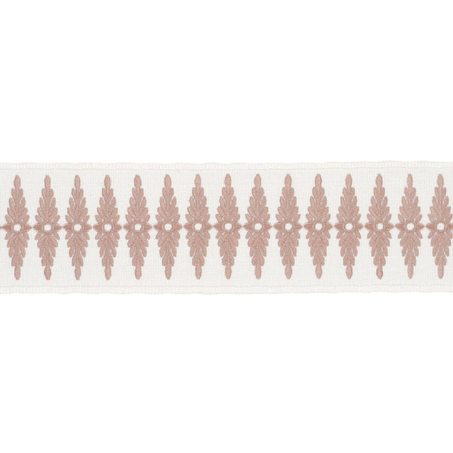 Schumacher Blush Genevieve Embroidered Tape