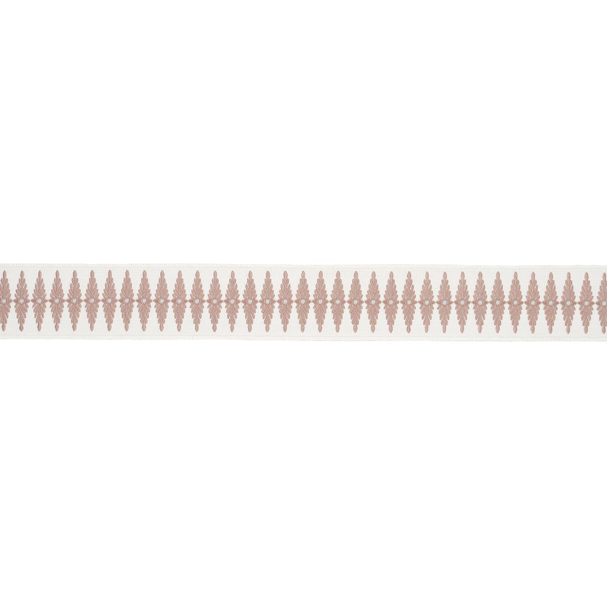 Schumacher Blush Genevieve Embroidered Tape