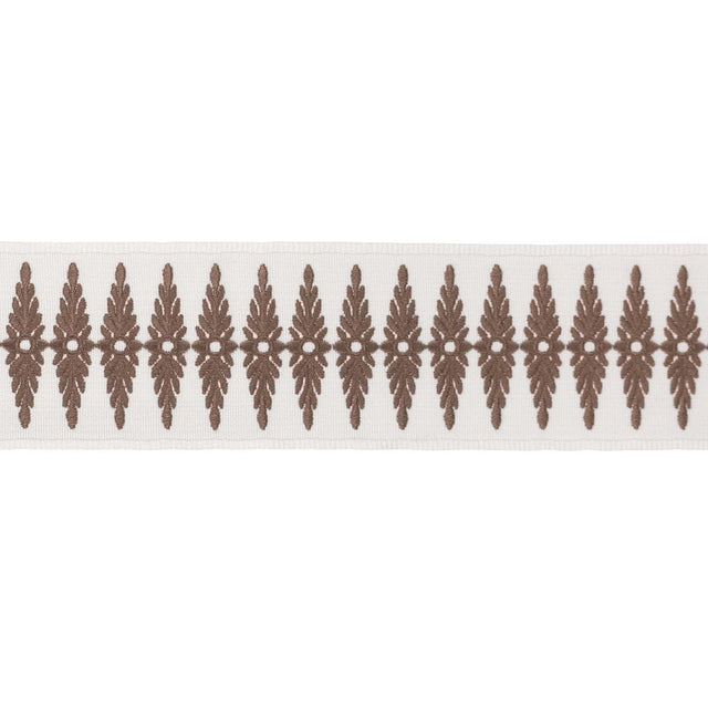 Schumacher Brown Genevieve Embroidered Tape
