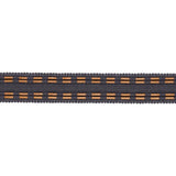 Schumacher Charcoal Leather Cord Tape