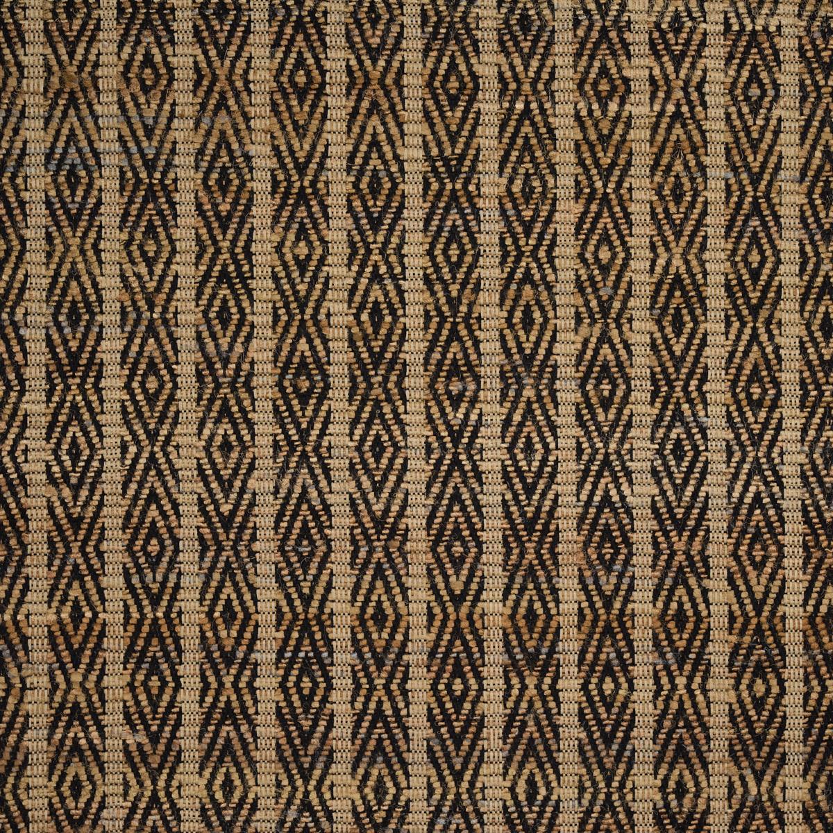 Schumacher Kyara Handwoven Brown & Black Fabric