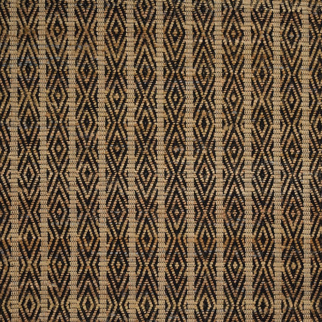 Schumacher Kyara Handwoven Brown & Black Fabric