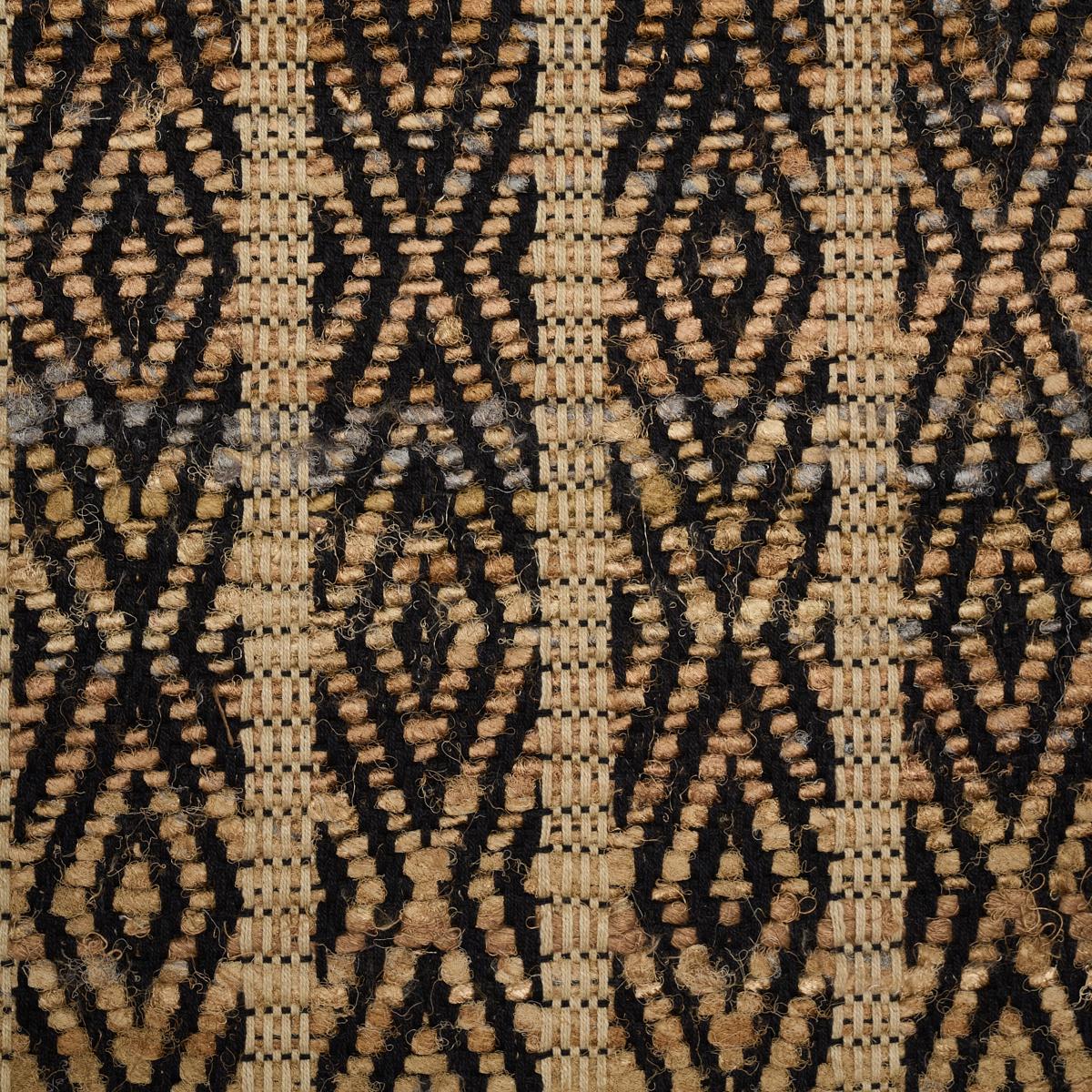 Schumacher Kyara Handwoven Brown & Black Fabric
