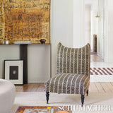 Schumacher Kyara Handwoven Brown & Black Fabric