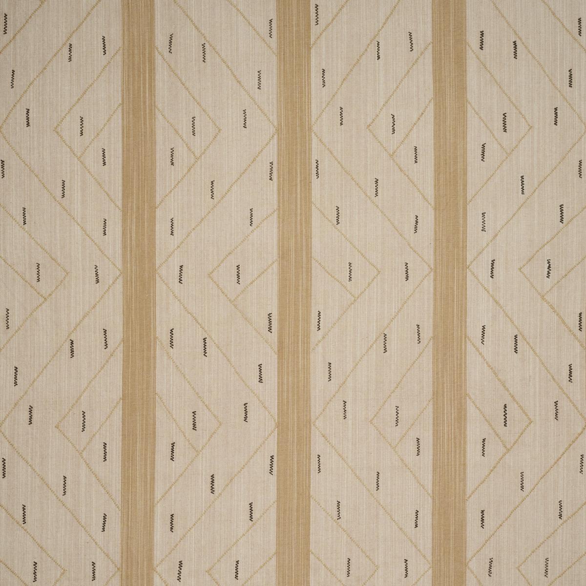 Schumacher Kapanga Embroidery Oat Fabric