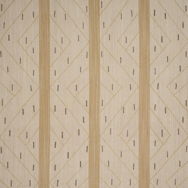 Schumacher Kapanga Embroidery Oat Fabric