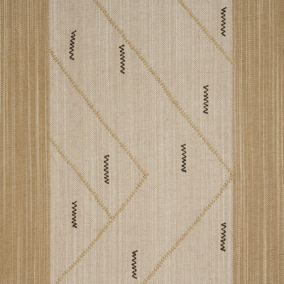 Schumacher Kapanga Embroidery Oat Fabric