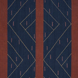 Schumacher Kapanga Embroidery Indigo Fabric