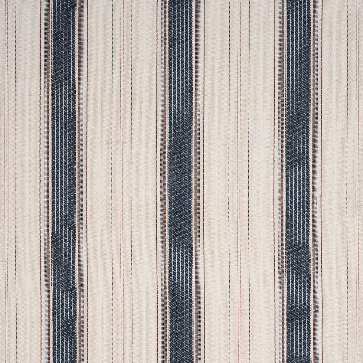 Schumacher Idris Stripe Indigo Fabric