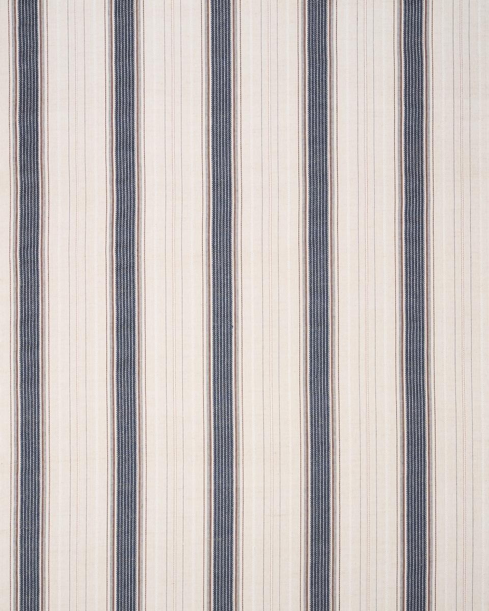 Schumacher Idris Stripe Indigo Fabric