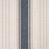 Schumacher Idris Stripe Indigo Fabric