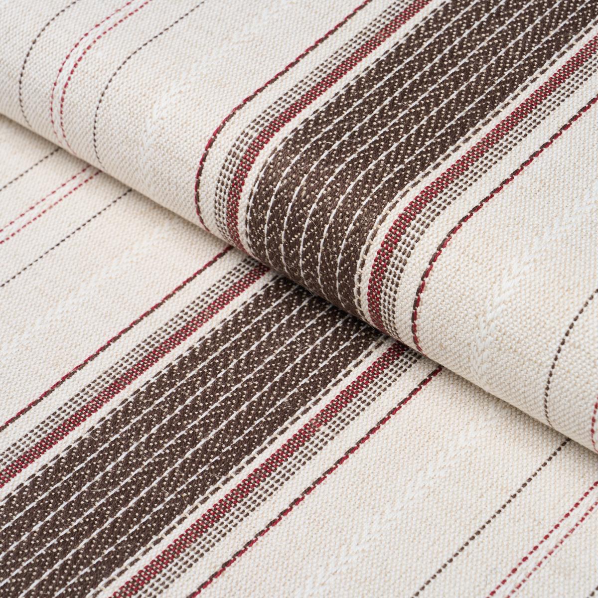 Schumacher Idris Stripe Brown Fabric