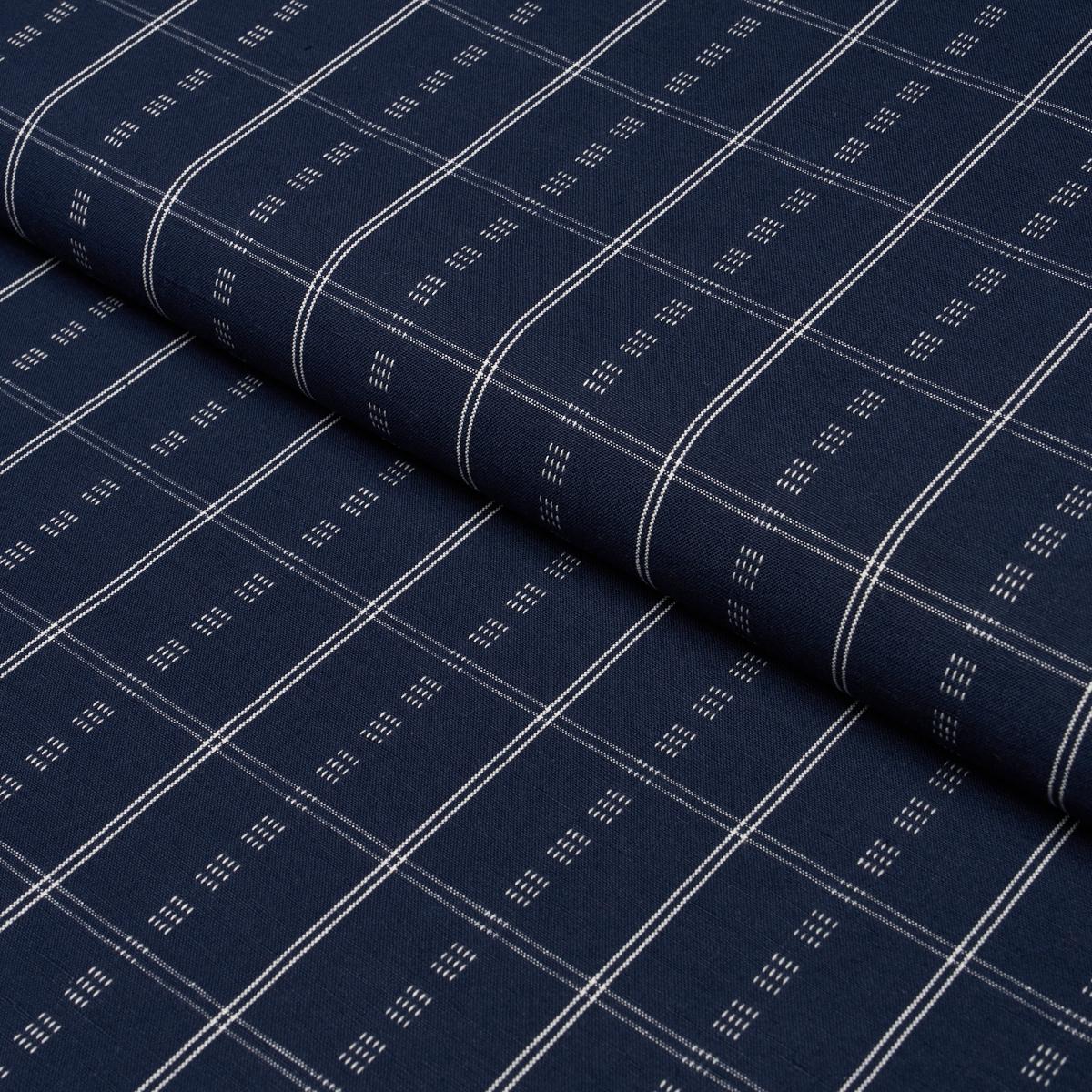 Schumacher Ayan Indigo Fabric