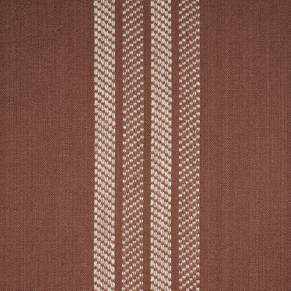 Schumacher Nor Stripe Teracotta Fabric