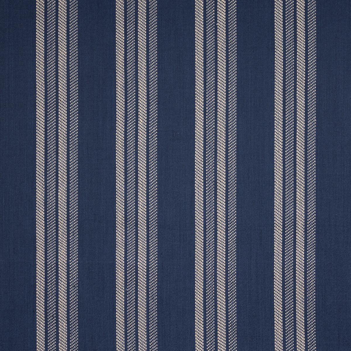 Schumacher Nor Stripe Indigo Fabric