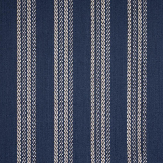 Schumacher Nor Stripe Indigo Fabric