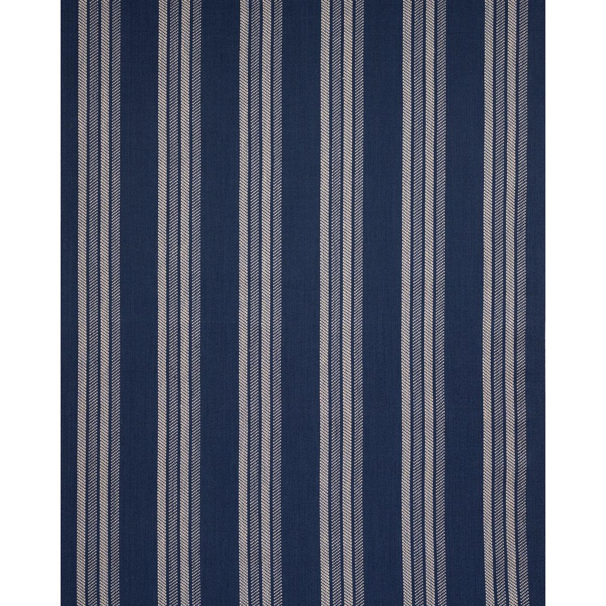 Schumacher Nor Stripe Indigo Fabric