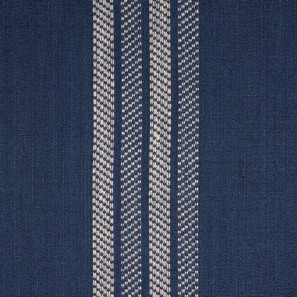 Schumacher Nor Stripe Indigo Fabric