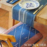 Schumacher Nor Stripe Indigo Fabric