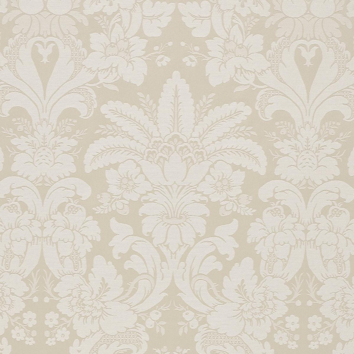 Schumacher Kennedy Damask Ivory Fabric