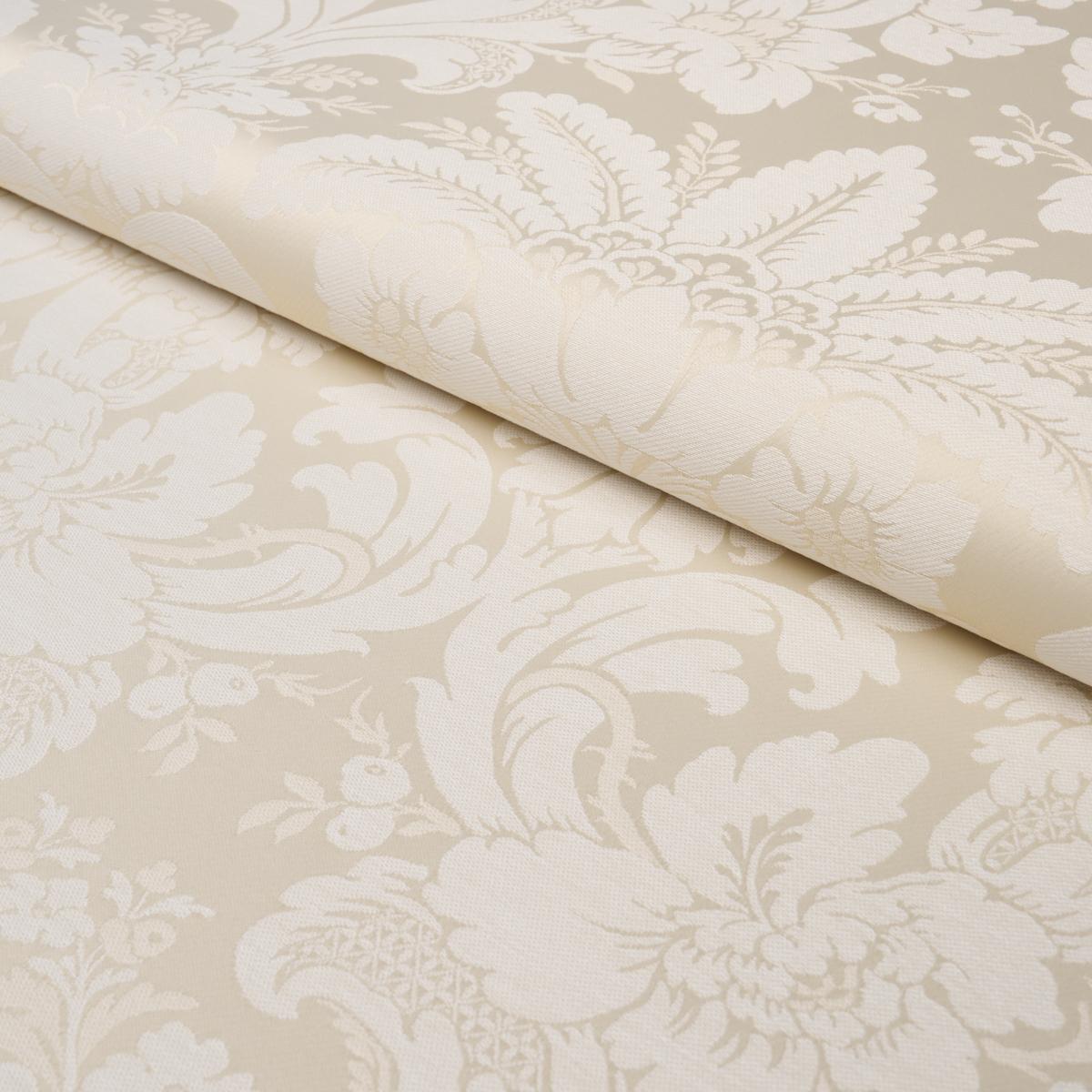 Schumacher Kennedy Damask Ivory Fabric