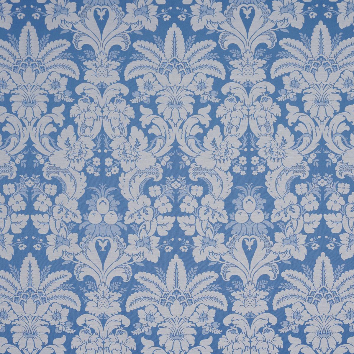 Schumacher Kennedy Damask Cobalt Fabric