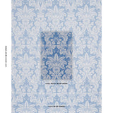 Schumacher Kennedy Damask Cobalt Fabric