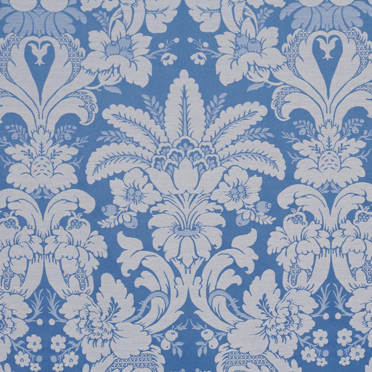 Schumacher Kennedy Damask Cobalt Fabric