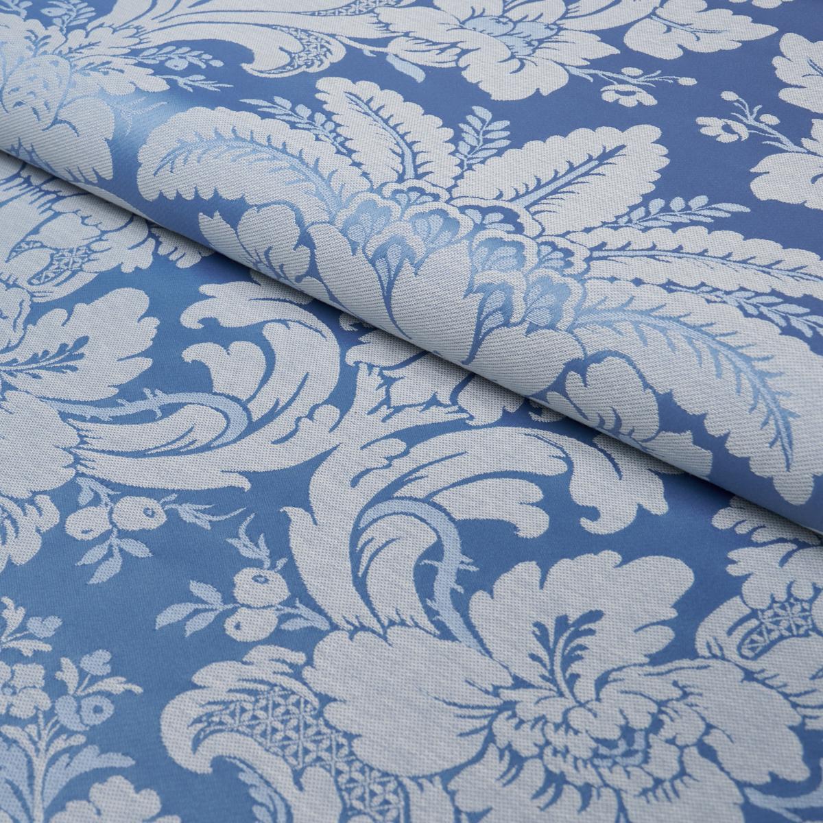 Schumacher Kennedy Damask Cobalt Fabric