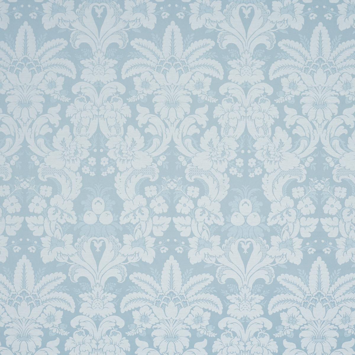 Schumacher Kennedy Damask Robin'S Egg Fabric