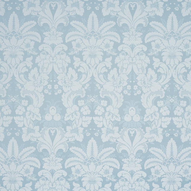 Schumacher Kennedy Damask Robin'S Egg Fabric