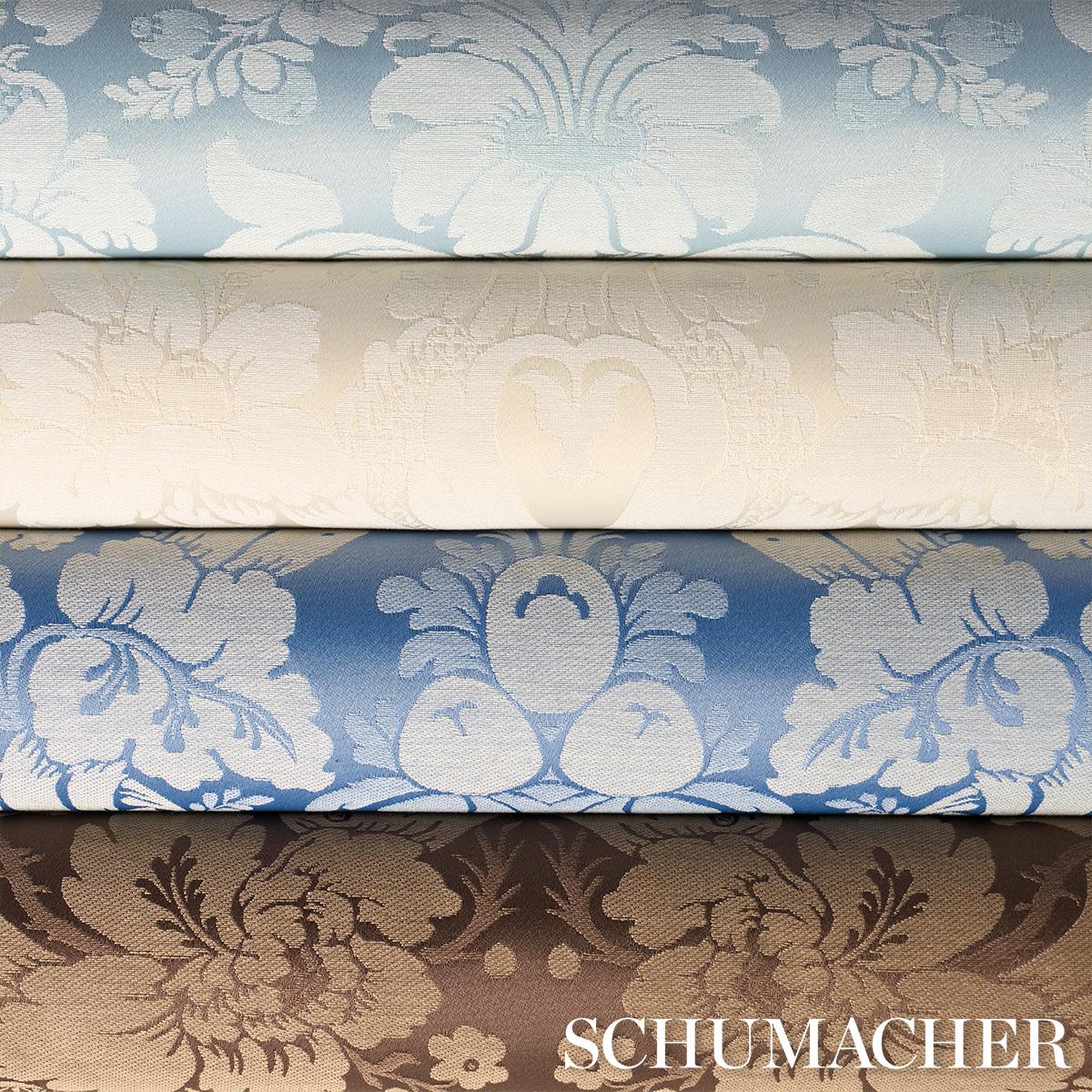 Schumacher Kennedy Damask Robin'S Egg Fabric