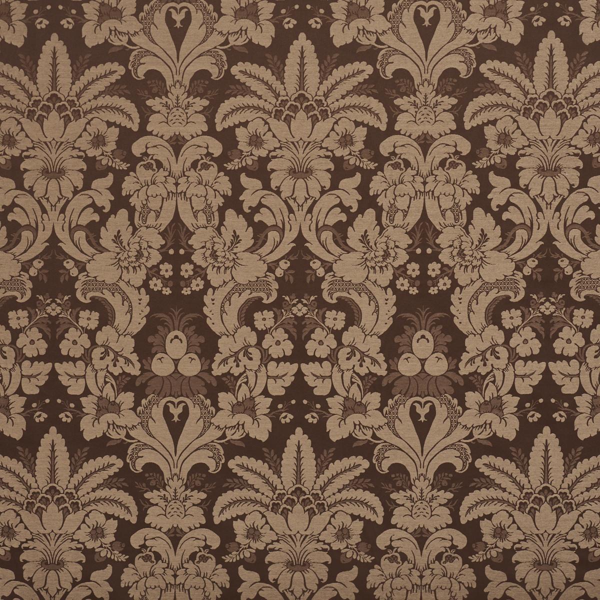 Schumacher Kennedy Damask Brown Fabric