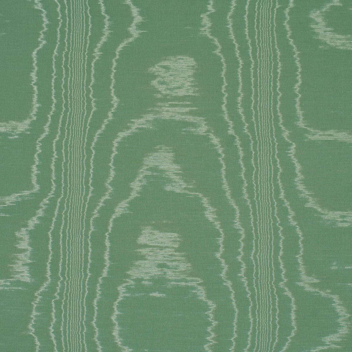 Schumacher Washington Moiré Green Fabric