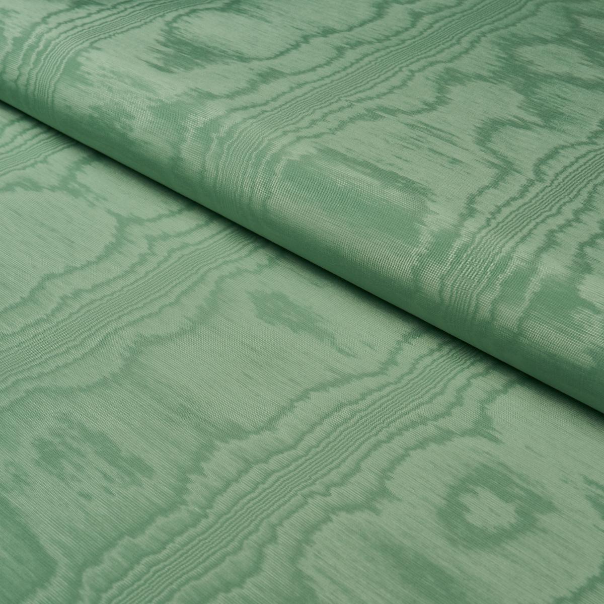 Schumacher Washington Moiré Green Fabric