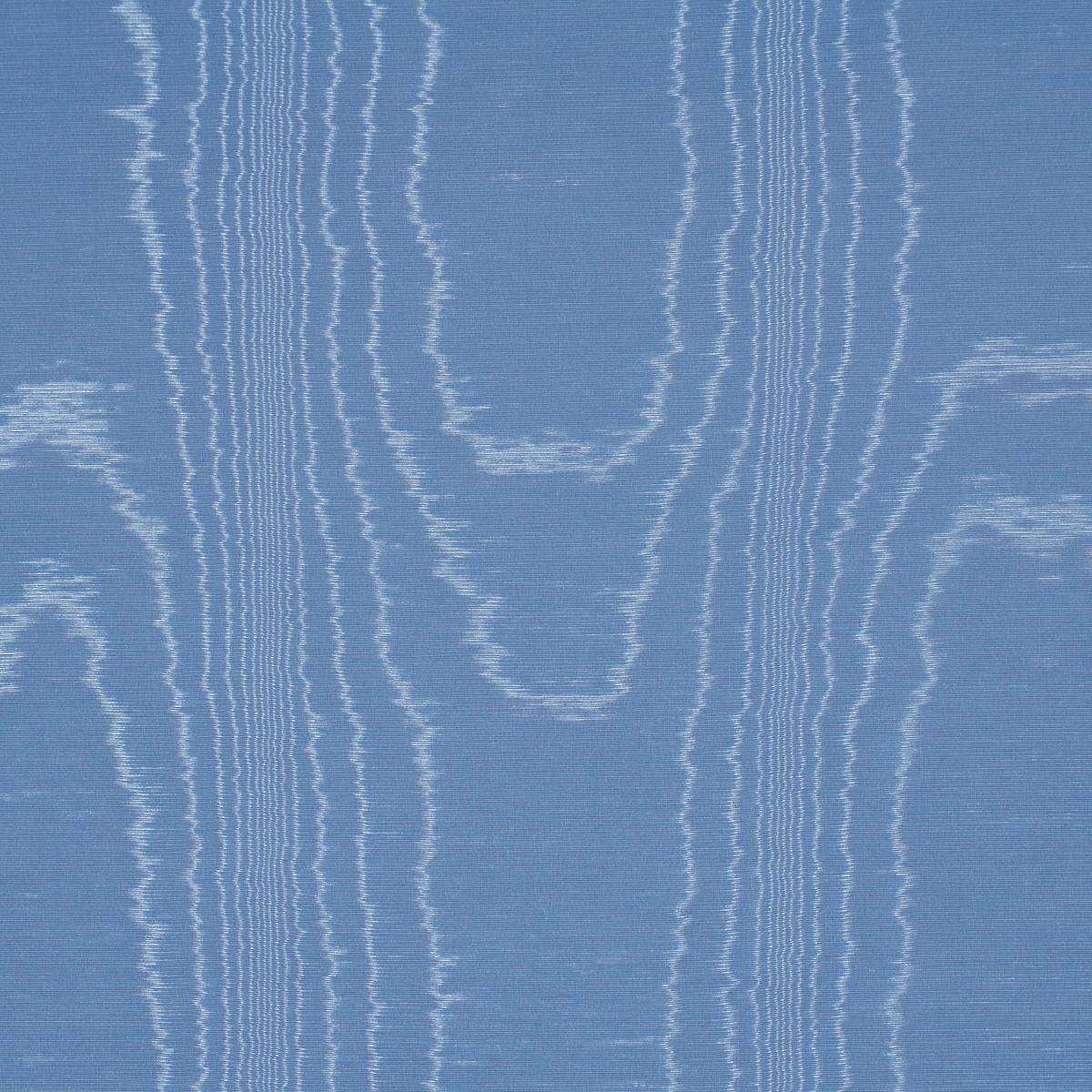 Schumacher Washington Moiré Cobalt Fabric