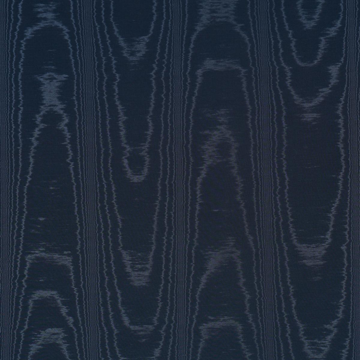 Schumacher Washington Moiré Navy Fabric