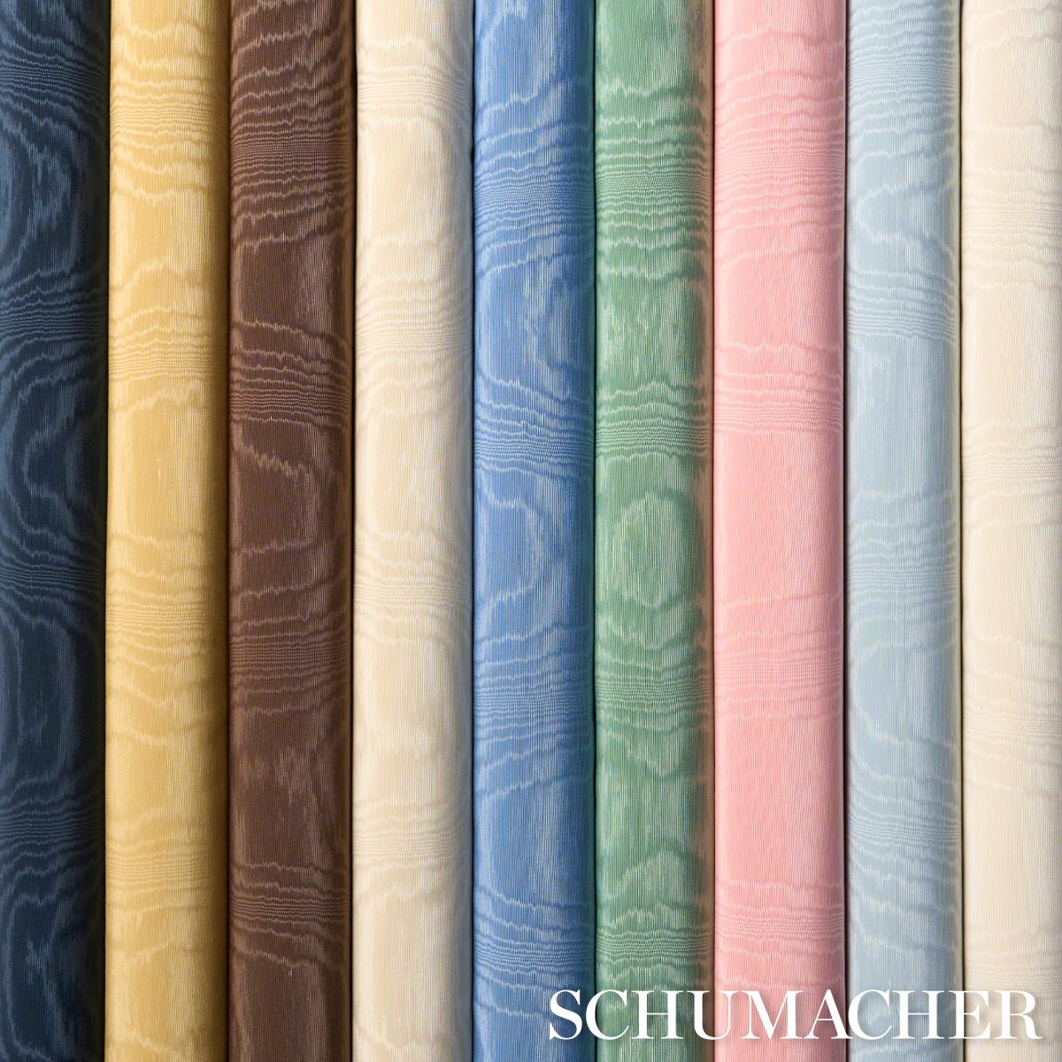 Schumacher Washington Moiré Brown Fabric