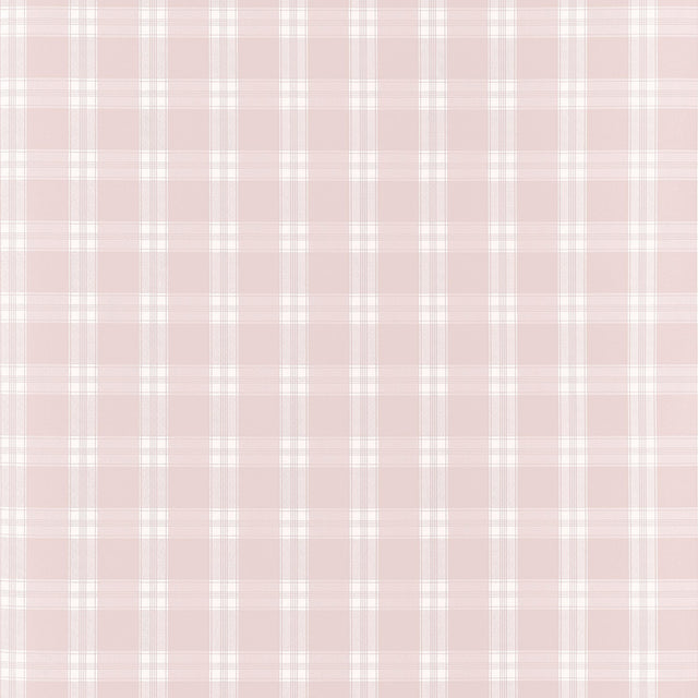 Anna French Payton Check Blush Wallpaper