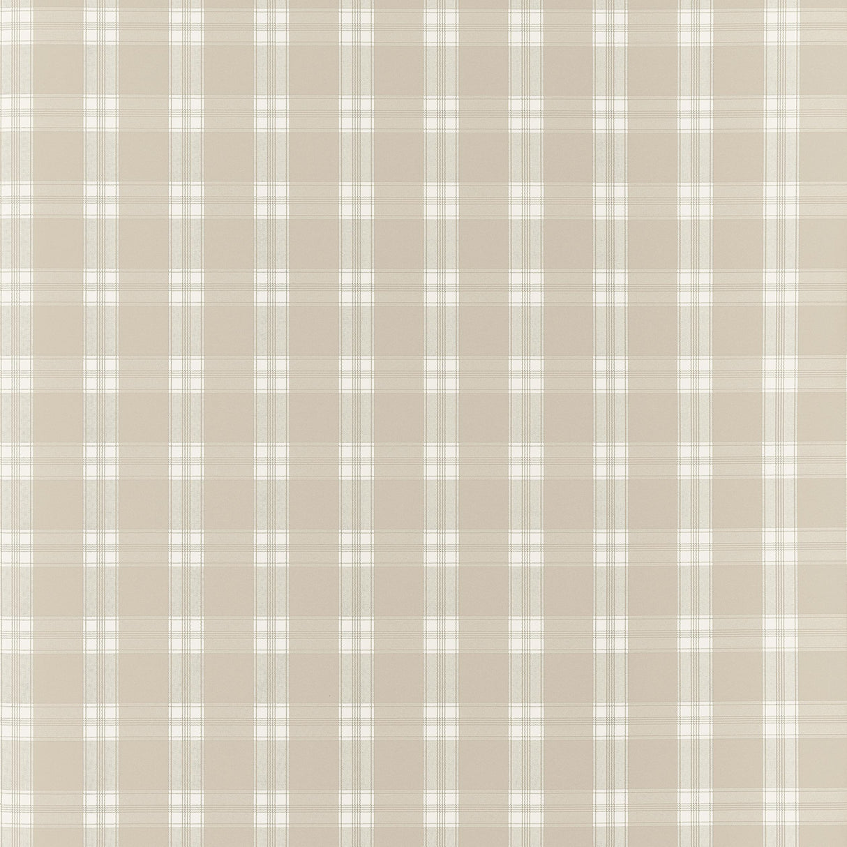 Anna French Payton Check Beige Wallpaper