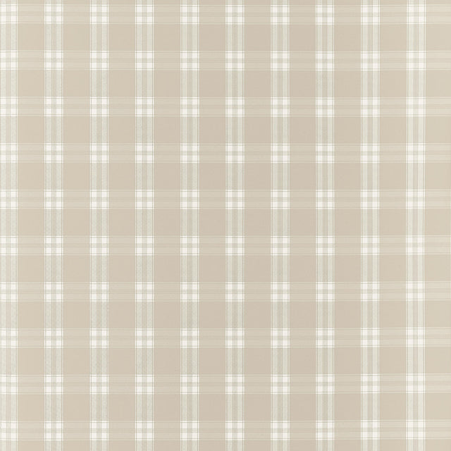 Anna French Payton Check Beige Wallpaper