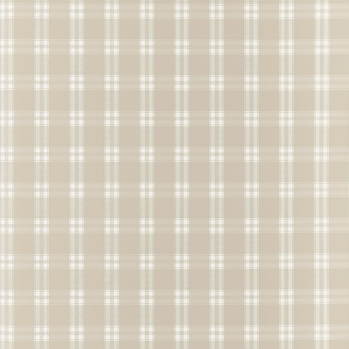 Anna French Payton Check Beige Wallpaper