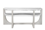 Bassett Driftwood/ White marble Gavin Console