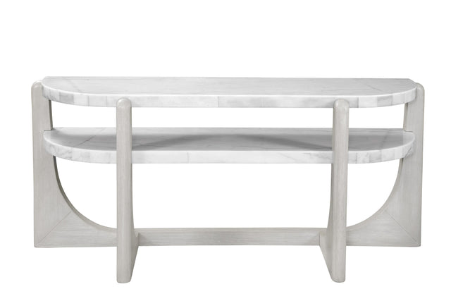 Bassett Driftwood/ White marble Gavin Console