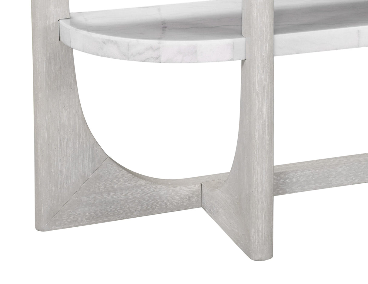 Bassett Driftwood/ White marble Gavin Console