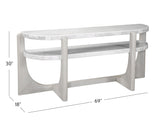Bassett Driftwood/ White marble Gavin Console